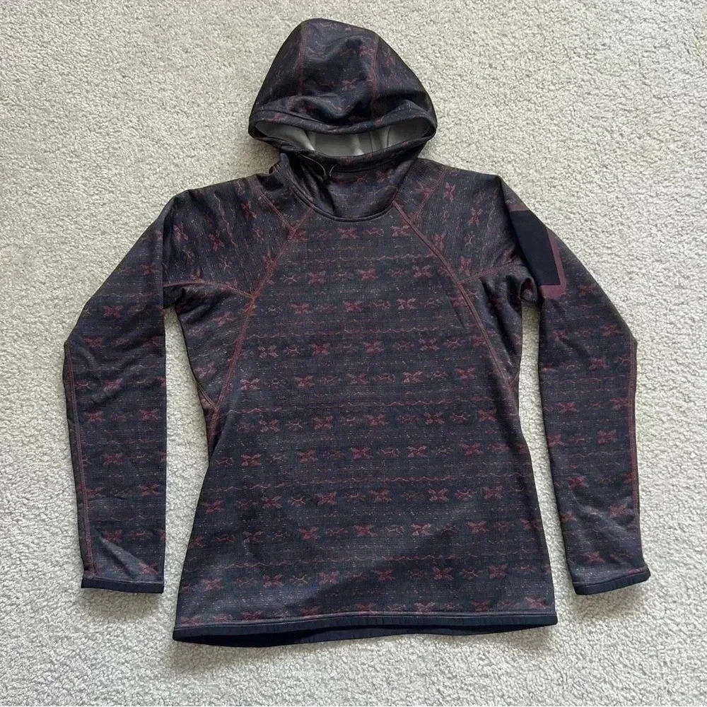 Burton AK Lift Hoody Picante Indigo Lift Sweater Ski Snowboarding Women Size L